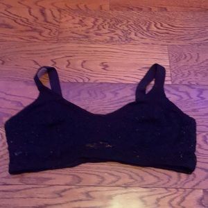 Black lace bra